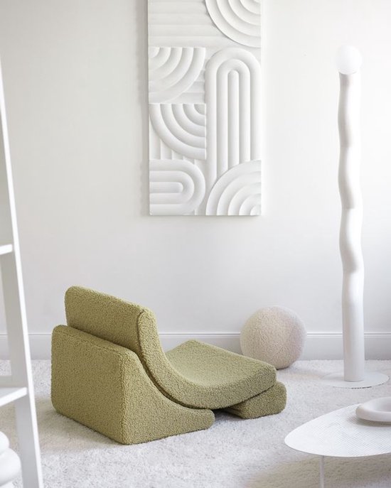 Wigiwama Teddy Moon Chair / Fauteuil - 80x65x55cm - Matcha van Wigiwama — afbeelding 3