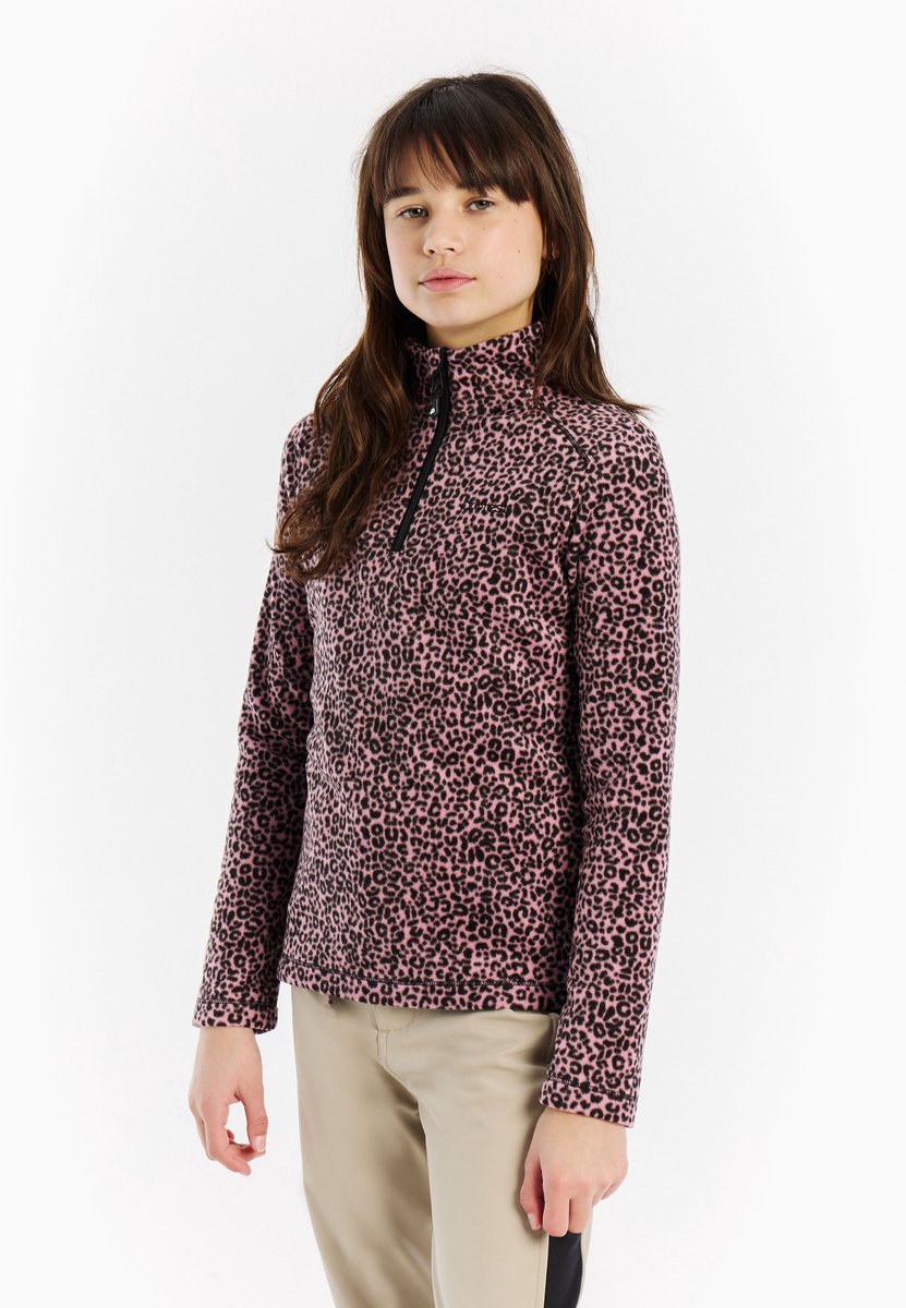 Protest Prtremissy Skipully Meisjes Lange mouwen 1/4 rits Fleece – Vintage Roze