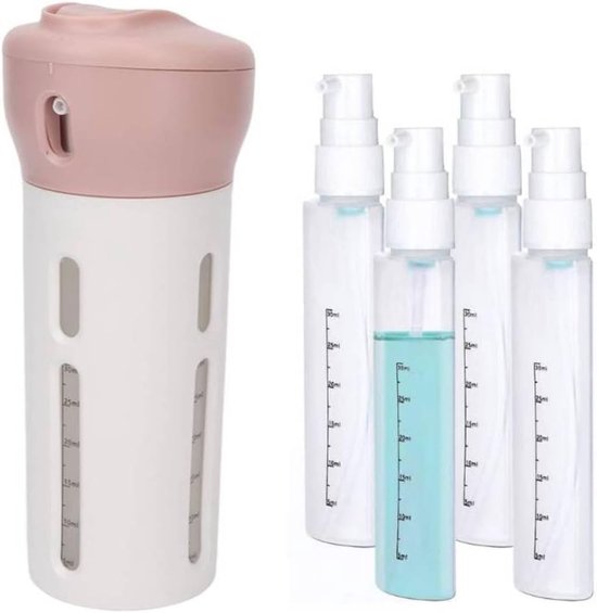 4-in-1 hervulbare reisdispenserflessen - Hervulbare