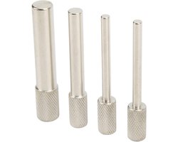 Nokkenas Distributieset - 4-delige Borgpenset - Motortiming Vervanging - Metaalzilver - Hoge Hardheid - voor Citroen 1.4 1.6HDi