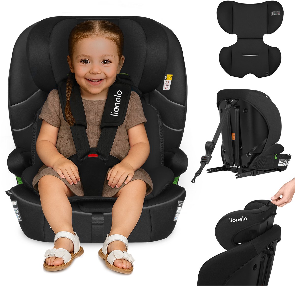 Lionelo Billy i-Size – ISOFIX Autostoel Groep 1/2/3 76-150 cm thumbnail 6