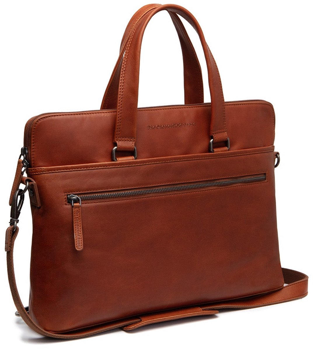 The Chesterfield Brand - Leren Laptoptas Cognac Elvas