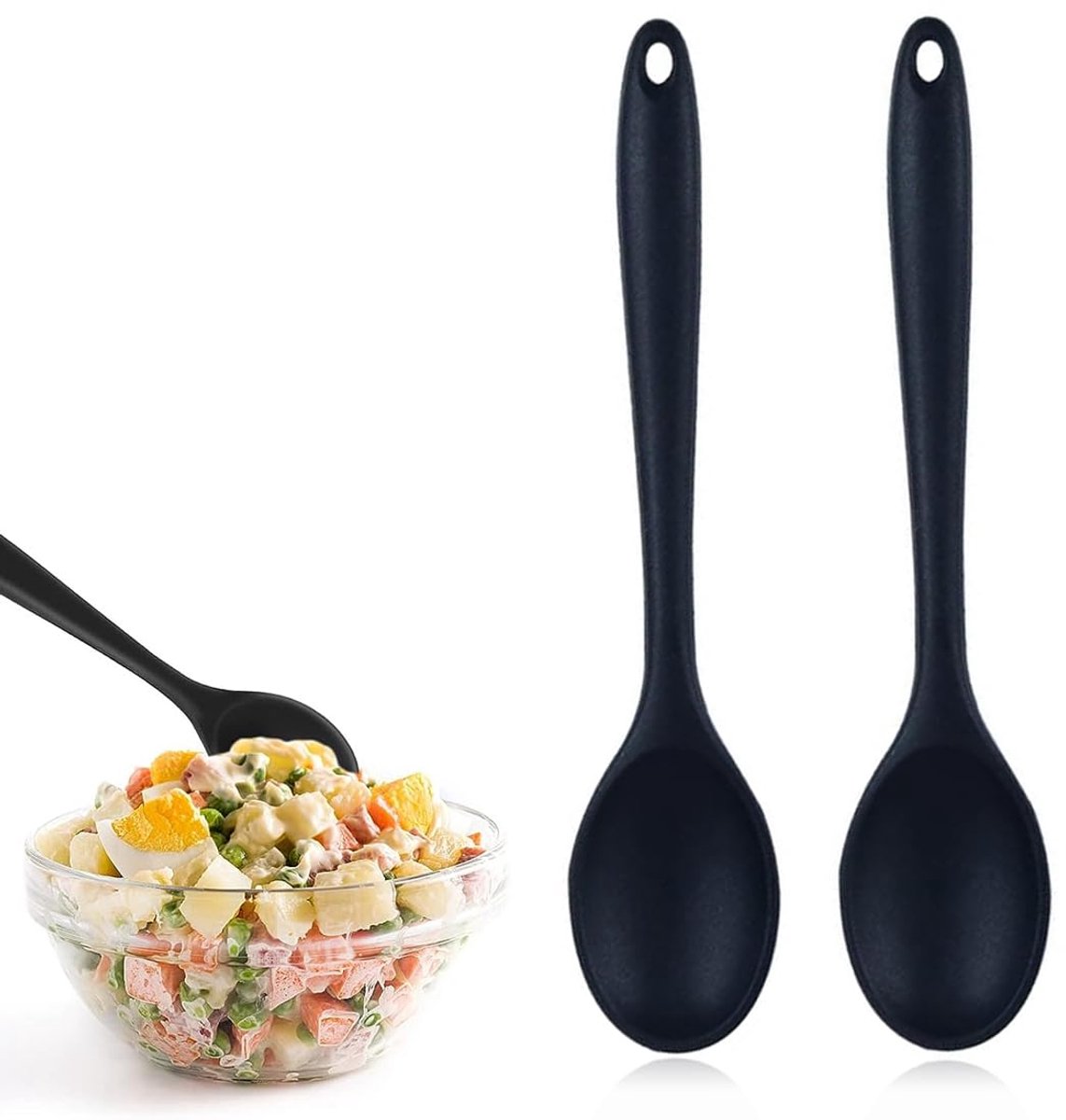 Ergonomische siliconen lepel - BPA-vrij - duurzaam - 2 stuk