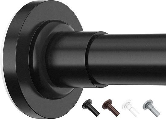 Tringle à rideau de douche réglable - conception télescopique - 1 pièce - acier inoxydable