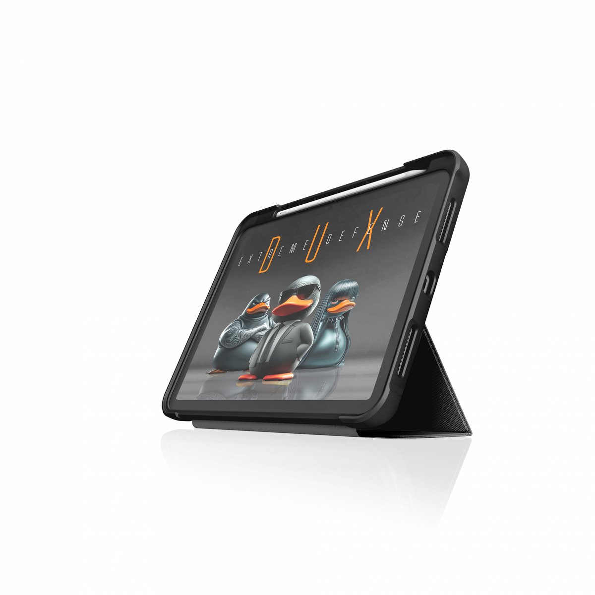 STM Dux Ultra - Tablet Hoes voor iPad A16/10th gen - Valbescherming - Standaard - Penhouder - Zwart