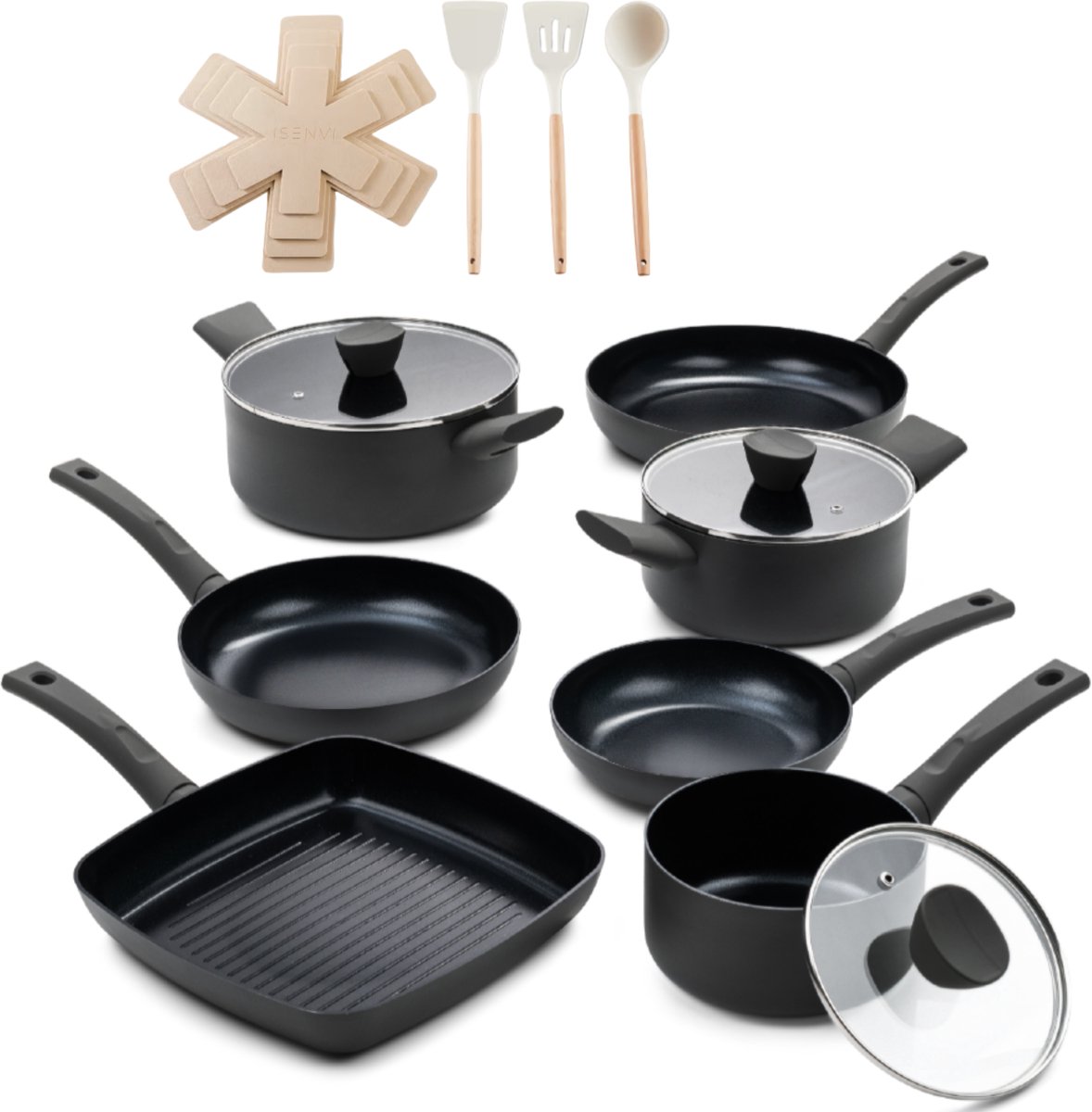 ISENVI Avon Chef du Jour - Pannenset 7 delig - Ergo grepen