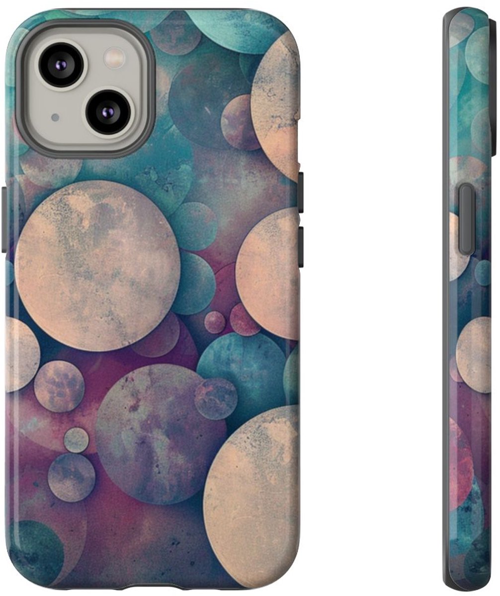 Dromerig Patroon van Veelkleurige Cirkels – Telefoonhoesje Geschikt voor iPhone 14