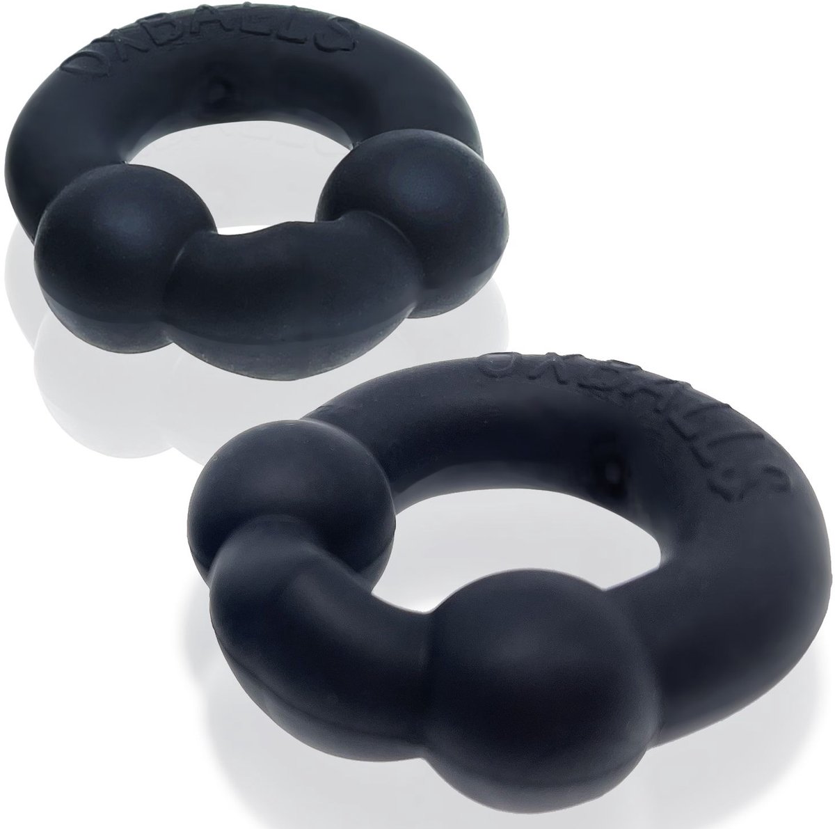 Oxballs - Ultraballs Cockring - 2 stuks - Cockring - Night Edition - Mat Zwart