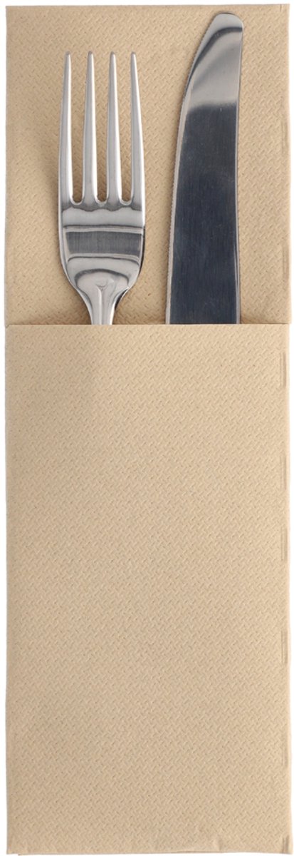 50 Servetten ROYAL Collection 48 cm x 30 cm champagne met bestekvouw