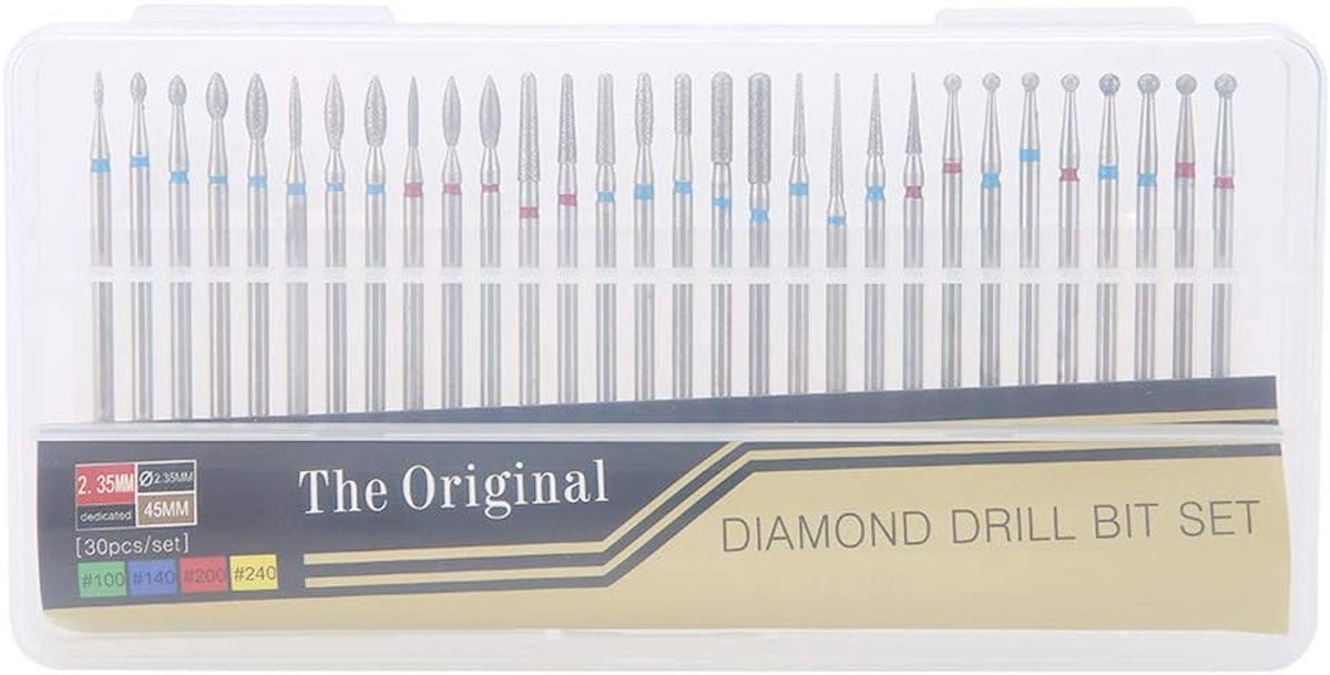 30Pcs Set Nail Drill Bits - Diamond Cuticles Drill Bits - Acrylic Nail File Bits - Nail Art Tools voor Manicure Pedicure Thuis Salon Gebruik