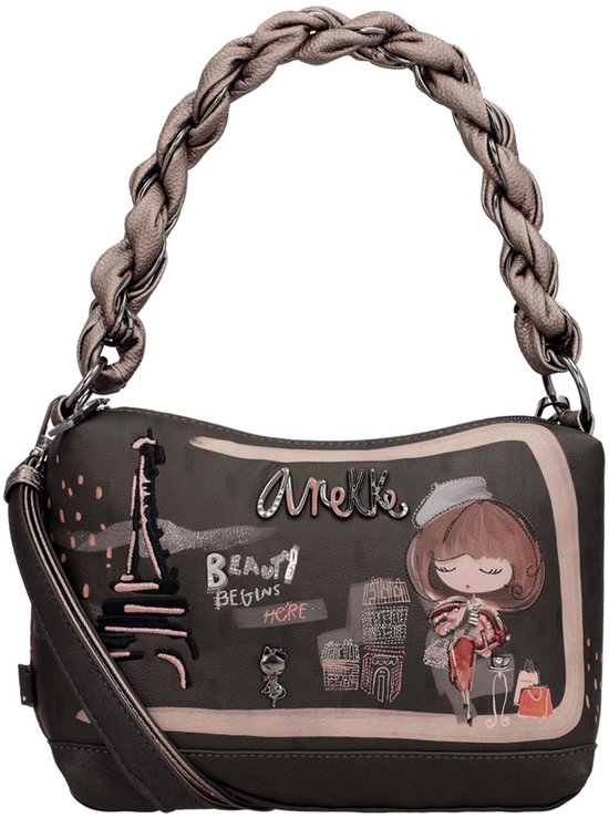 Sac Anekke Mademoiselle Bandoulière Crossbody Multicolore Marron - 100% Polyuréthane - Réglable