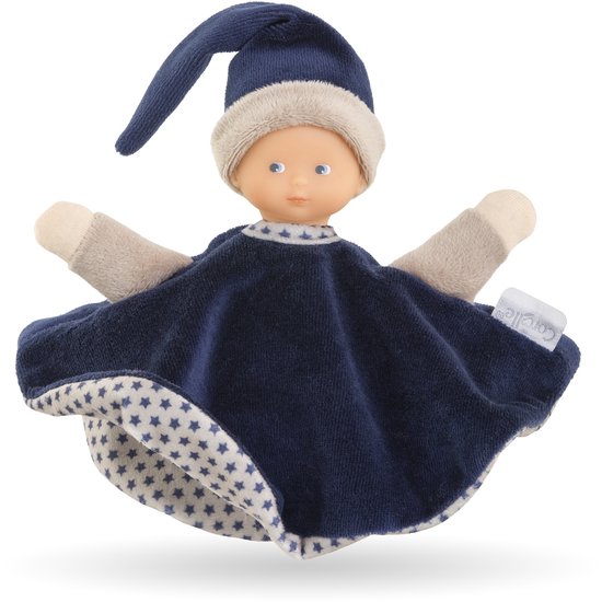Corolle knuffeldoek - Marineblauw babydoekje 17cm - zacht speelgoed. van Corolle — afbeelding 5