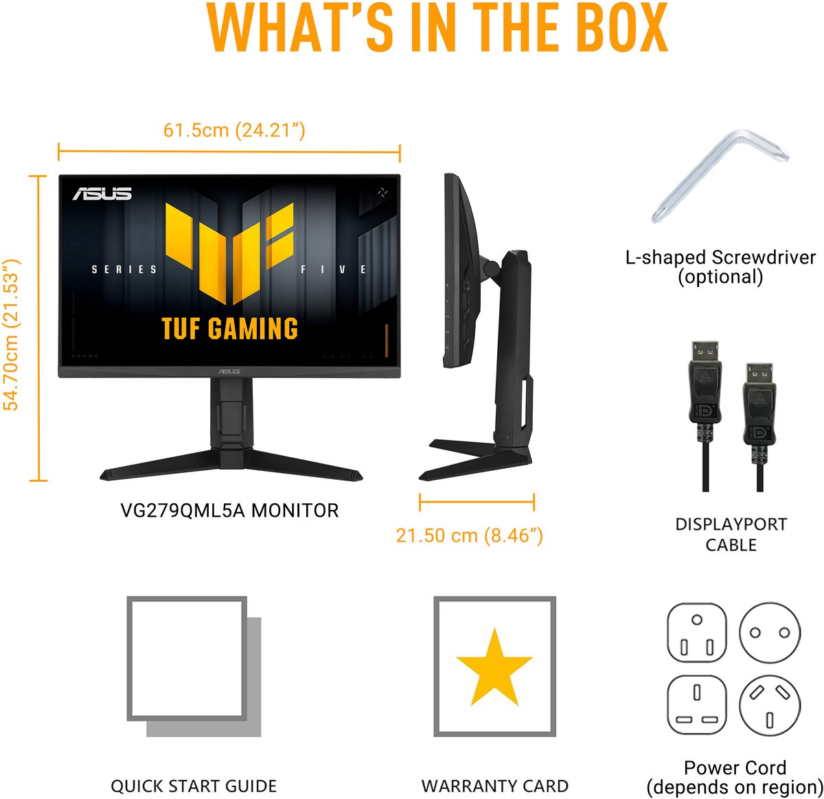 ASUS TUF Gaming VG279QML5A FHD Gaming Monitor 240Hz 27 Inch - afbeelding 3