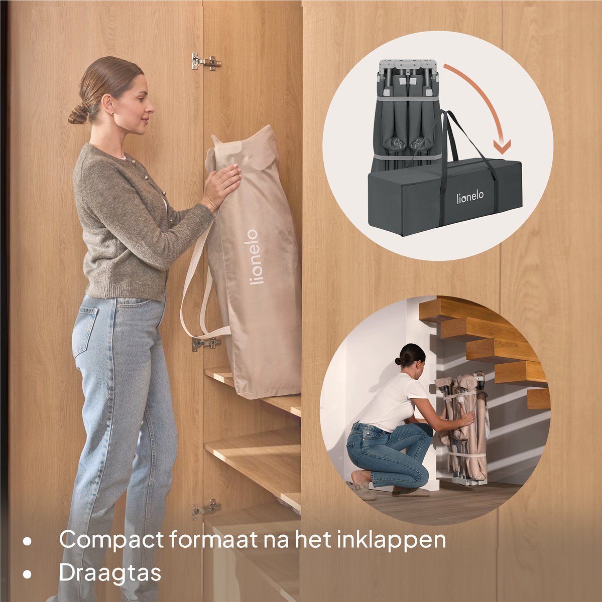 Lionelo Florence Easy Fold Grondbox / Baby Box – Zeer Snel Inklapbaar – 150x180 cm – voor Thuis en Tuin – 0-48 maanden – Veilige kinderbox – Draagtas – Compact na Inklappen – Speelbox met Ademend Gaas – 2 Zij-ingangen met rits – foto 8