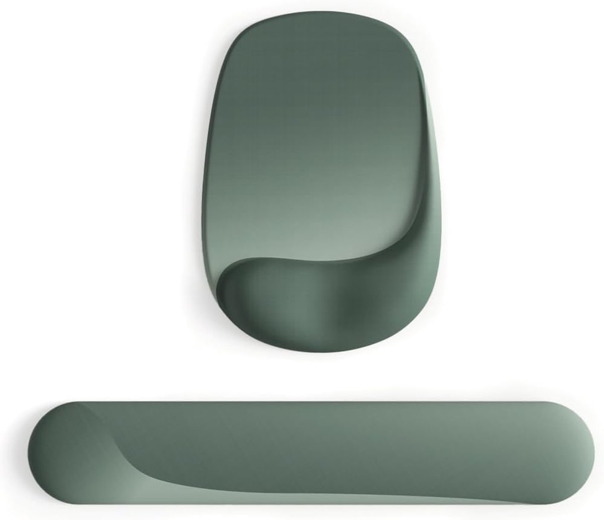 Muismat - Ergonomische Muismat - Muismat Zachte Gel - Gaming Muismat - Combinatie van toetsenbord-polsrust en muis-polsrust - voor Toetsenbord en Muis - antislip - voor laptop - kantoor - desktop - gaming - bureauaccessoires - Groente