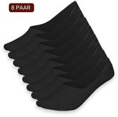 8 paar zwarte enkelsokken, onzichtbaar in schoenen.