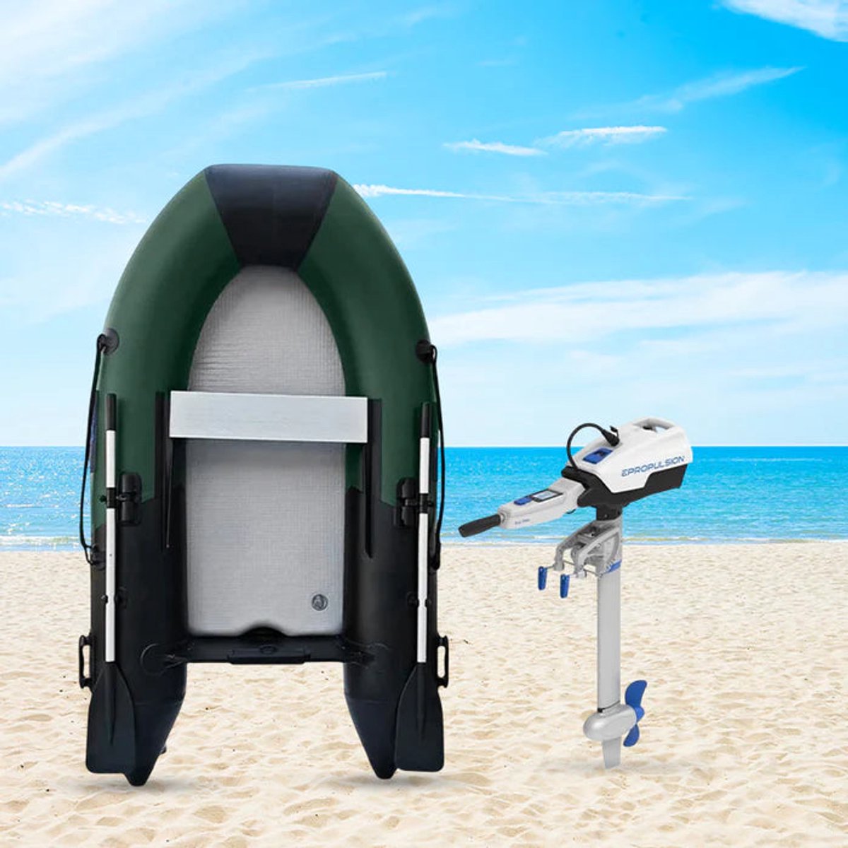 Rubberboot - Combi Deal - Aluminium vloer - Elektromotor