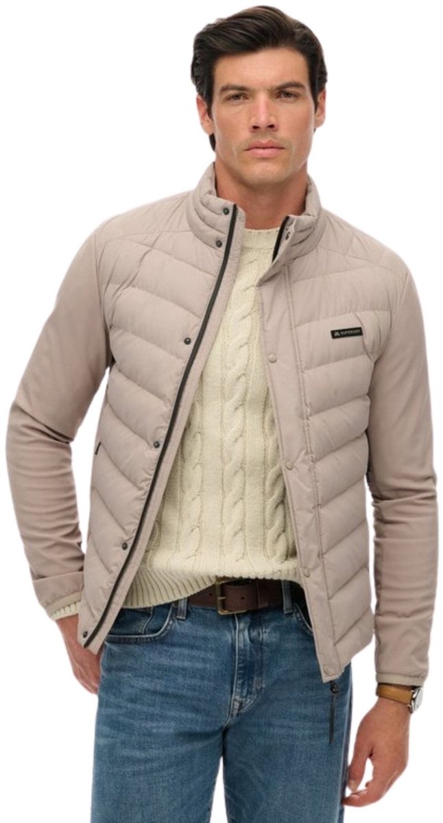 Superdry Storm Popper Softshell Jas Heren L Grijs
