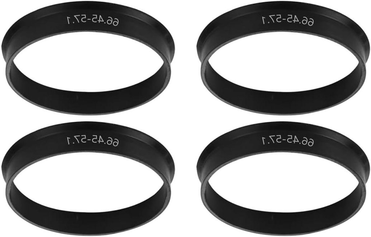 4 stuks centering ringen plastic velg center ringen wiel navencentrumringen 66.5 mm OD op 57.1 mm ID geschikt voor personenauto's en terreinwagens