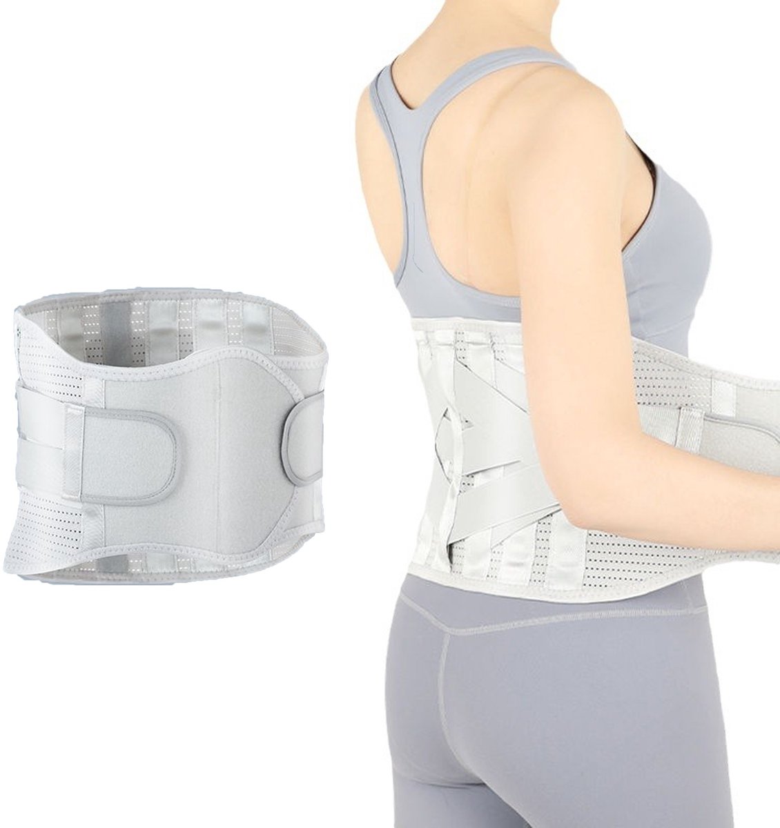 CHIWIN Rugbrace - 360° Lendensteun met Stalen Baleinen en Dubbel Trekband Systeem - Ademend Rugband voor Rugpijn en Lumbale Ondersteuning - Geschikt voor Mannen en Vrouwen Productbeschrijving