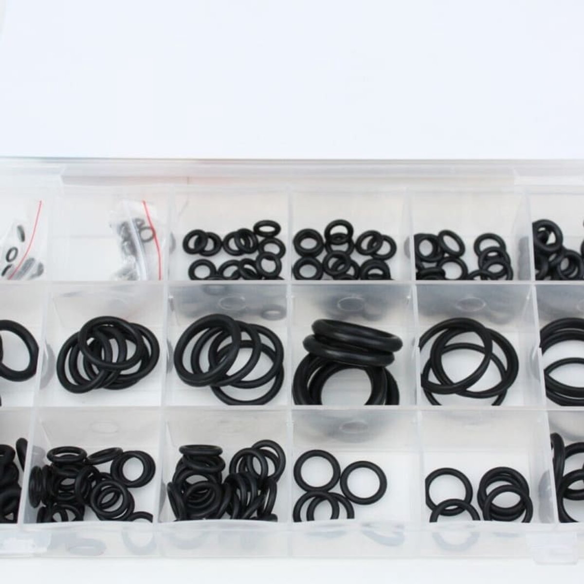 O-ringen set, 225 stuks, Rubberen O-ringen assortiment