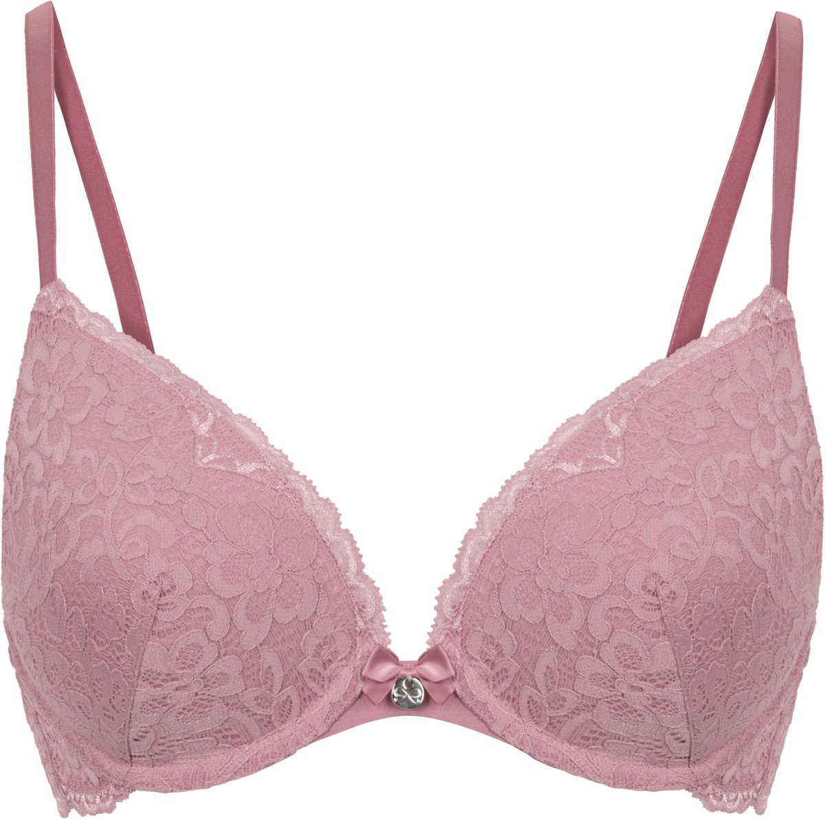 Hunkemöller Dames Lingerie Voorgevormde push-up beugel bh Marine - Roze - maat D80