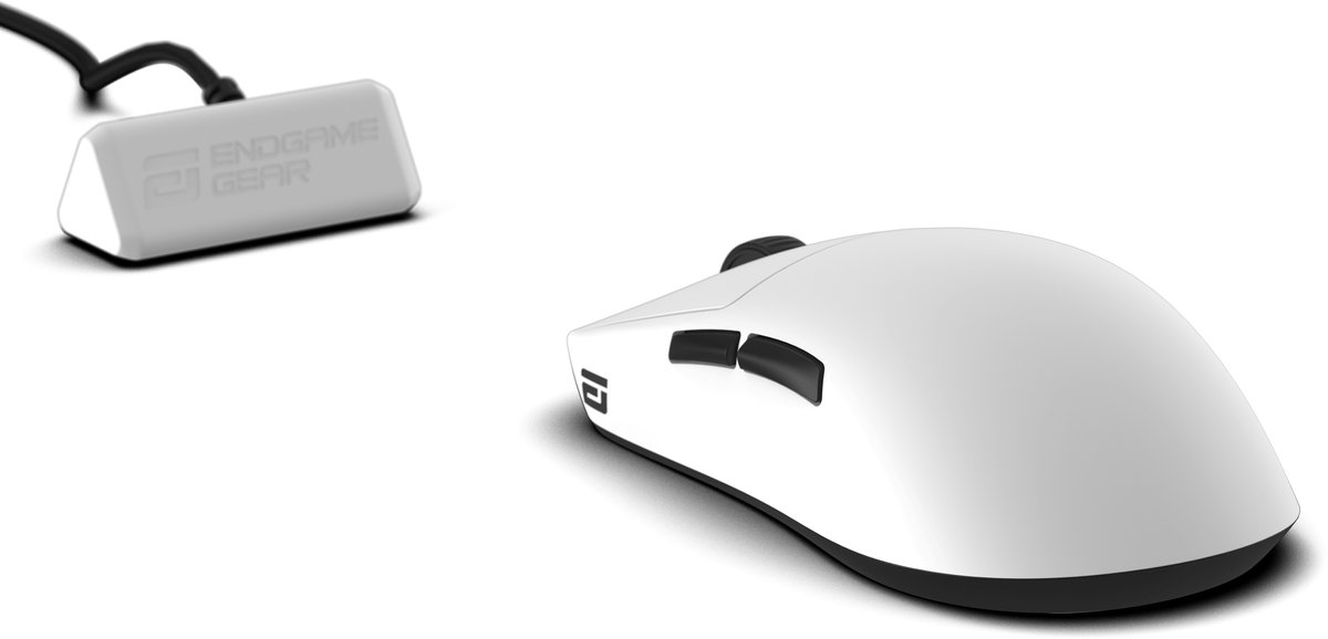 Endgame Gear OP1w 4k v2 White - Muis - Draadloos & Bedraad - 7 knoppen - PAW3950 U+1F95A - 4000 Hz - 30000 dpi - Wit