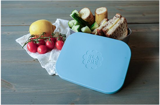 Blafre rvs lunchbox - blauw
