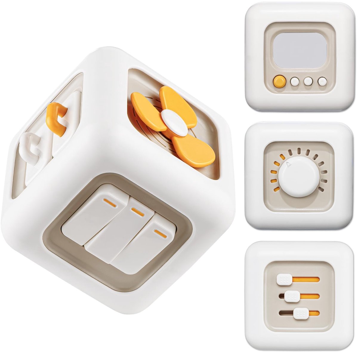 Image of 6-In-1 Activiteitenkubus - Sensorisch Speelgoed Voor Peuters Van 1-3 Jaar - Montessori-Speelgoed Vanaf 1 Jaar - Reisspeelgoed Voor 12-18 Maanden - Baby-Activiteitenkubus Als Verjaardagscadeau Voor 1-Jarigen