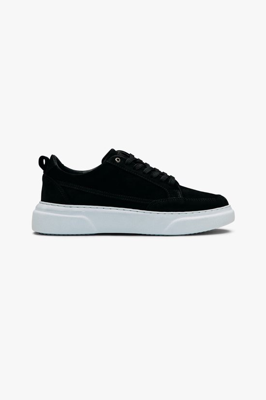Baskets pour femmes Homme Orlando Cuir Nubuck Zwart - Oscar&Djayds - Zwart - Cuir Véritable - Baskets pour femmes - Chaussures pour femmes - OD 330 - Pointure 40