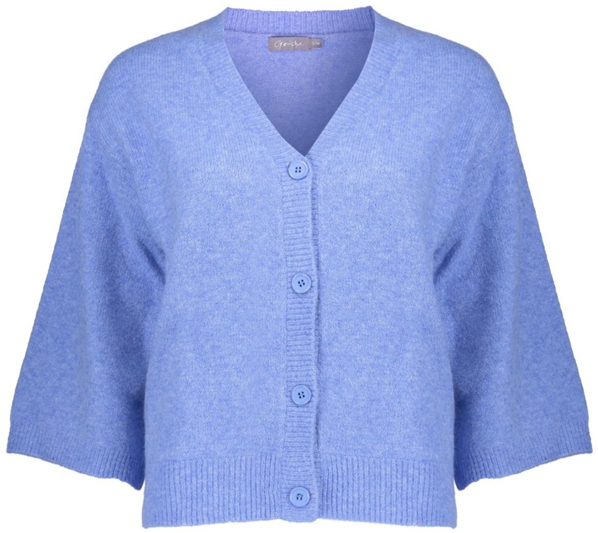 Geisha Vest Vest Met V Hals En Driekwart Wijde Mouwen 54532 14 Blue Dames Maat - S