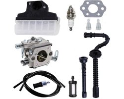 Carburateur + Luchtfilter + Bougie + Brandstof-/olieslang, geschikt voor STIHL Kettingzaag 021 023 025 MS210 MS230 MS250 Carburateur