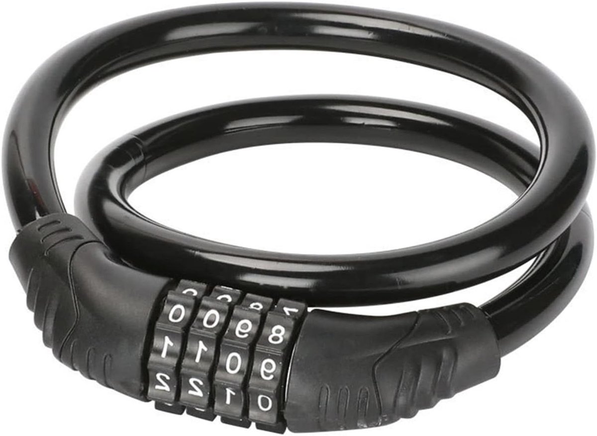 Allecto plus - Fietsslot met 4-cijferige code - Diefstalbeveiliging - Universeel - Roze - 15 mm x 600 mm
