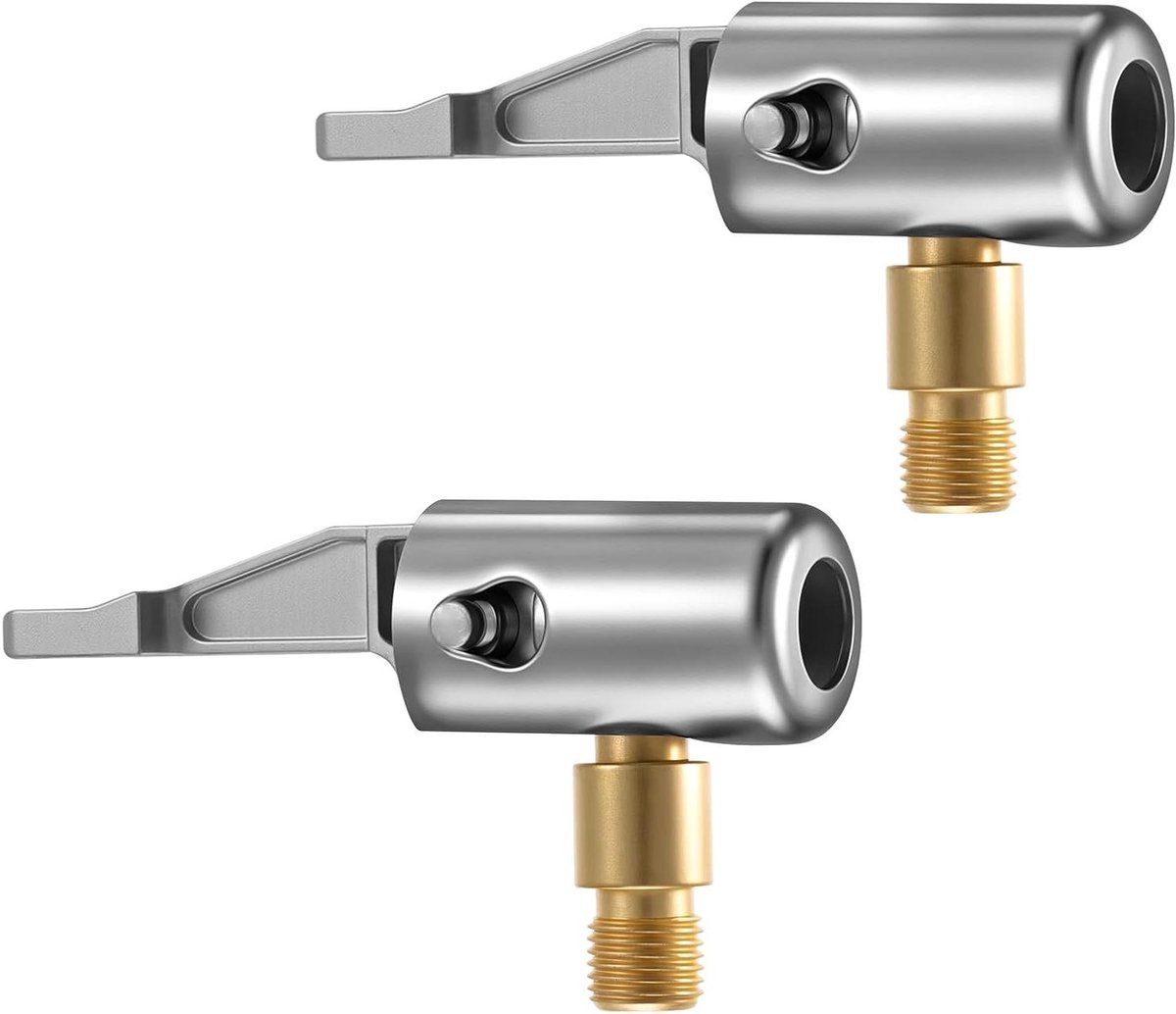 Allecto plus - Draagbare Autoventieladapter Set voor Auto-luchtpompen | 8 mm | Clip Banden Air Chucks | Schroefdraadmondstukken | Ventiel Luchtpomp | Fiets Accessoires