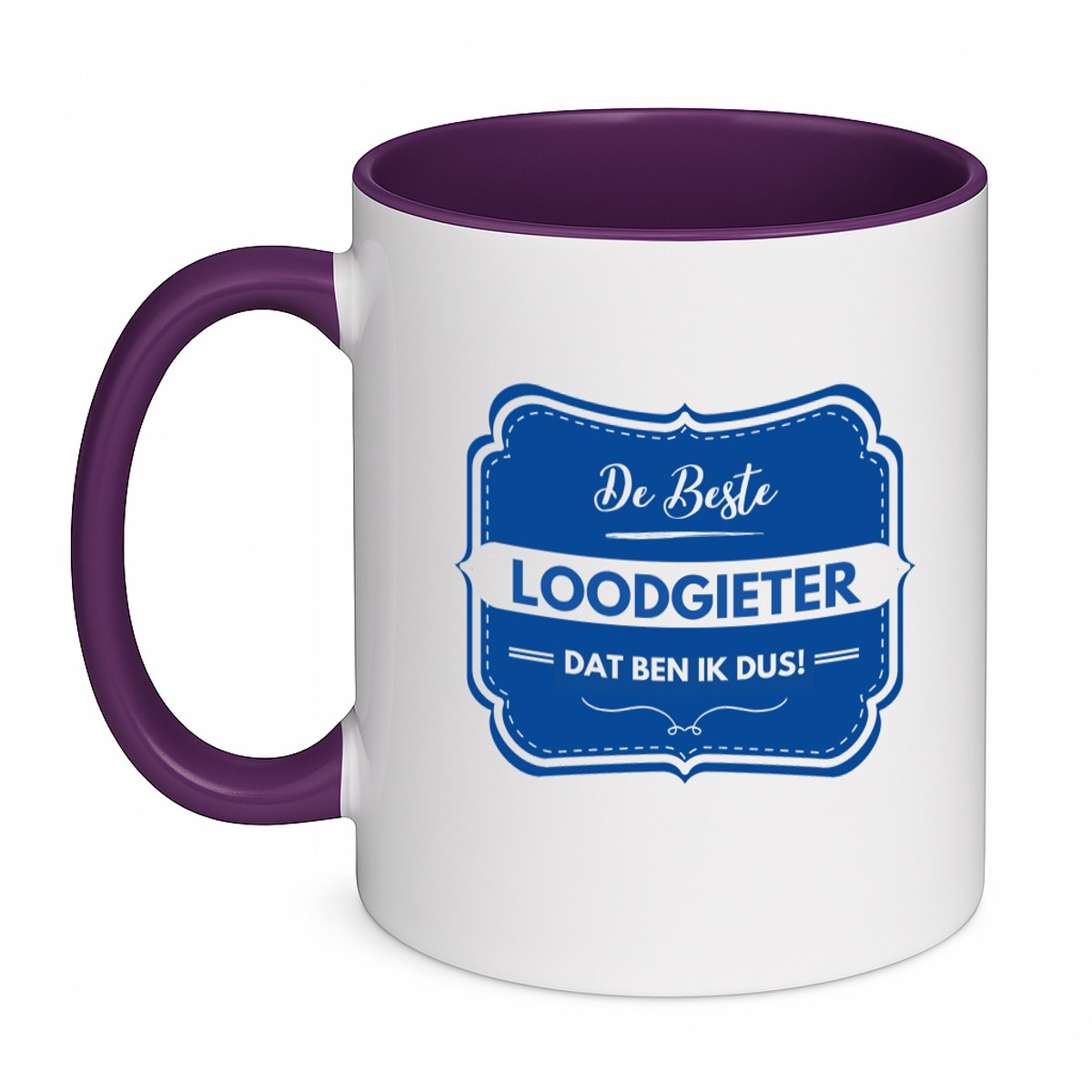 Hacebo® - De beste loodgieter koffiebeker paars - Loodgieter - loodgieters - thee mok - koffie beker - werk - afscheidscadeau - verjaardagscadeau - kado - koffiemok - 350 ML inhoud