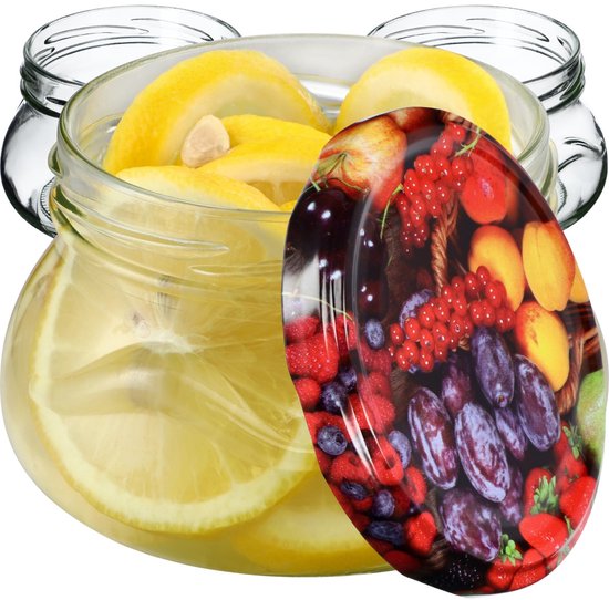 KADAX jampotten, 300 ml, met diameter van 82 mm schroefdeksel, kleine