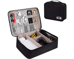 Grote Waterdichte Organizer voor Elektronica Accessoires – Ideaal voor Kabels, SD-kaarten, Harde Schijven, Powerbanks en USB-sticks