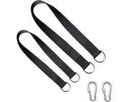 DEANKEJI 2pcs Swing Ropes,55cm Hammock Mount,Hammock Straps Can Carry 440 Lbs,With Carabiner Hook,for Tree Outdoor Hammock, Garden Swing, Hanging Chair