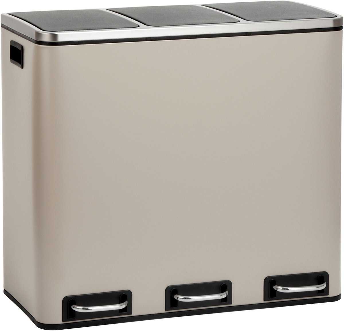 Svita TM3X18 Prullenbak 54L - afvalbak afvalscheiding taupe
