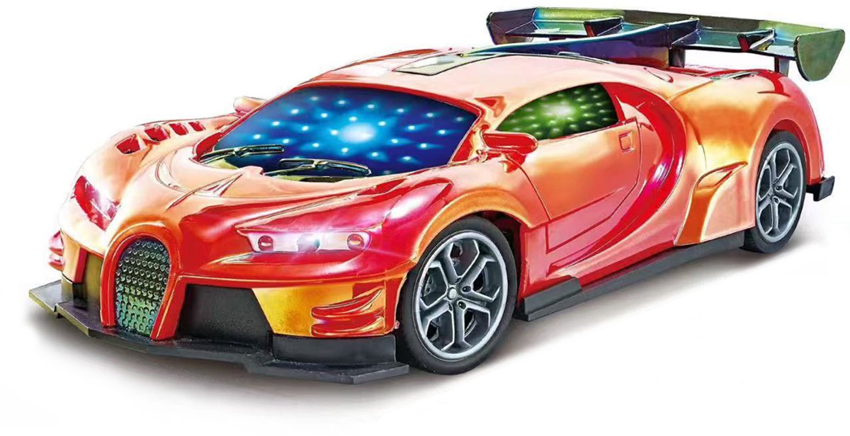 RC Racing Auto - Speelgoed Auto met 3D LED-Verlichting - 1:20 Simulatie - Draadloze Afstandsbediening - Hoge Snelheid - Binnen & Buiten Gebruik - Voor Kinderen - Rood