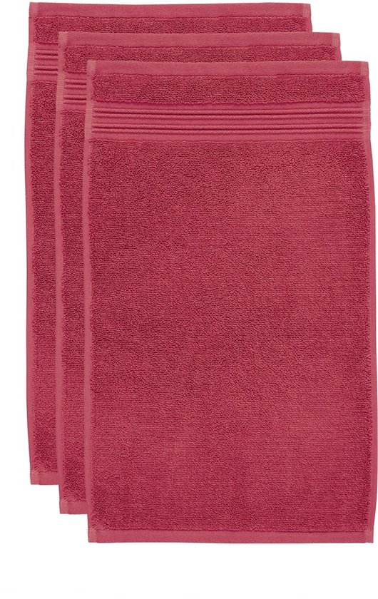 Beddinghouse Sheer set de 3 Serviettes invité d'invité - 30x50 cm - Rouge