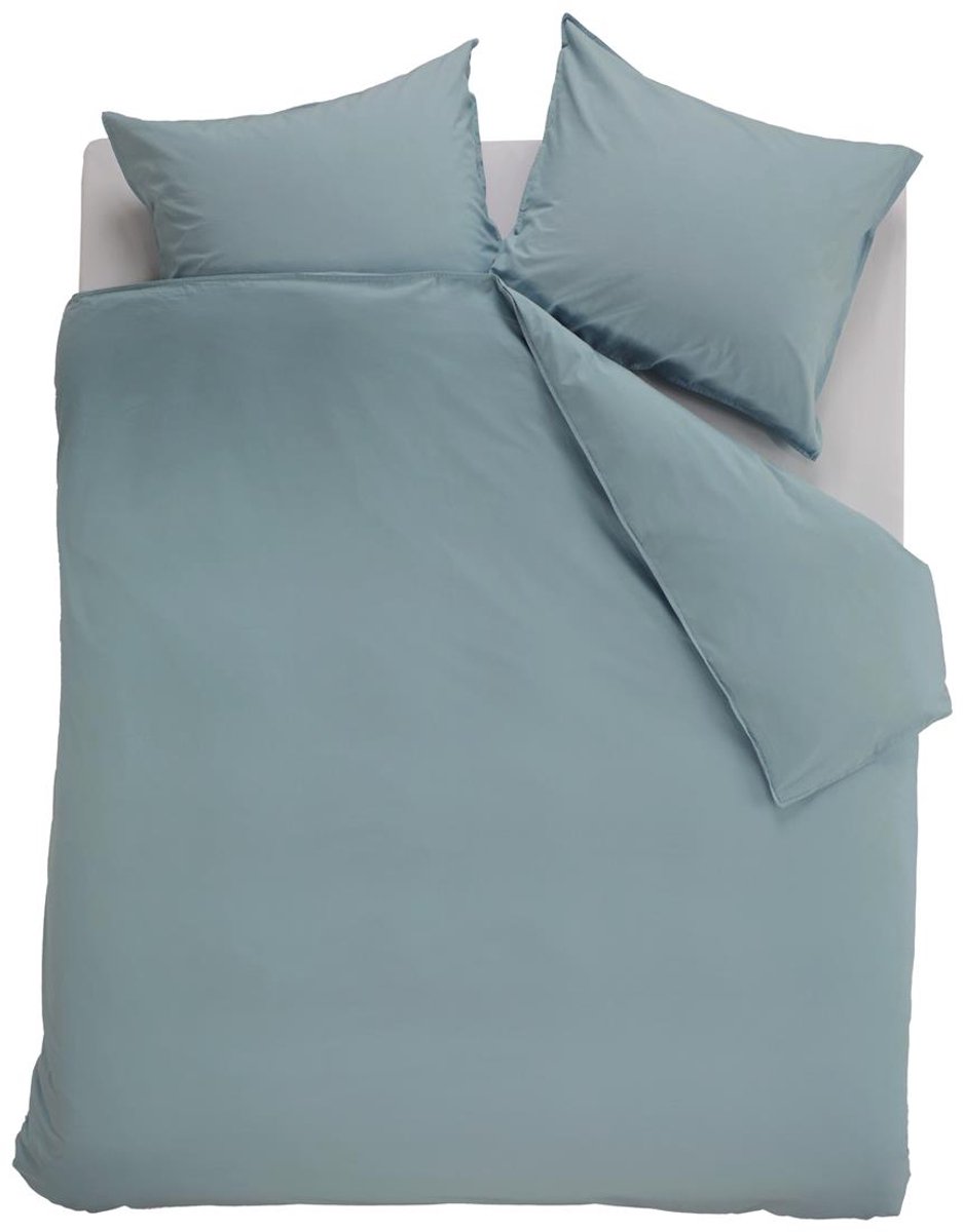 Ambiante Cotton Uni dekbedovertrek - Effen - Lits-Jumeaux XL - 260x200/220 cm - Blauw