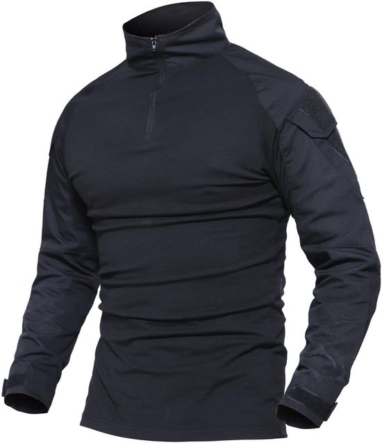 Foto: Tactisch overhemd voor heren militair vechthemd lente lange mouwen ademend t shirt met twee zakken outdoorkleding camouflage
