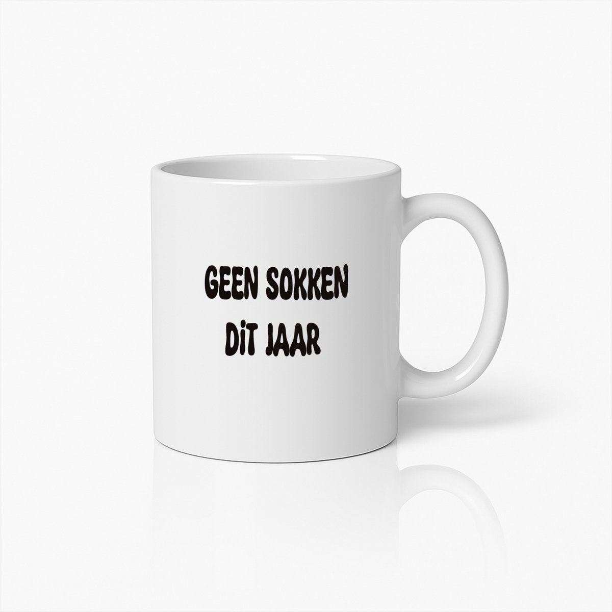 Grappige "Geen Sokken Dit Jaar" Koffiemok – Humoristisch Cadeau voor Sokkenloze Voornemens