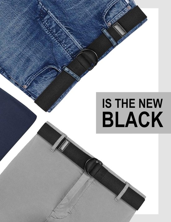 BELTROAD Geen gesp riemen voor mannen vrouwen zijriem zonder gesp elastische stretch verstelbare riem 1,5 inch onzichtbare riem, Koffie koffie, Fit 2 loop distance 7-9