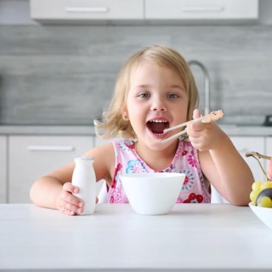 6 Paar Kids Training Eetstokjes - 18x5.5cm Beginner Training Eetstokjes - Chopsticks voor Kinderen met Hulp Ontwerp - Voor Volwassenen Beginners Kinderen Senioren en Ouderen van Merkloos	 — afbeelding 2