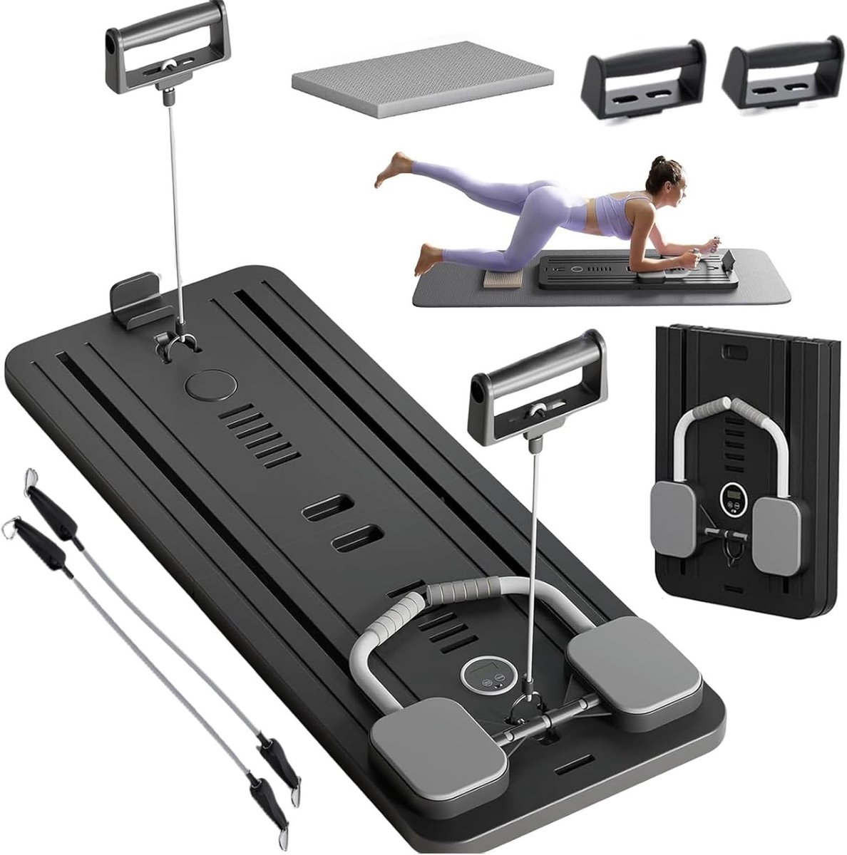 Planche Abdominaux lastiques Inclus Planche De Fitness Pliable Pilates 