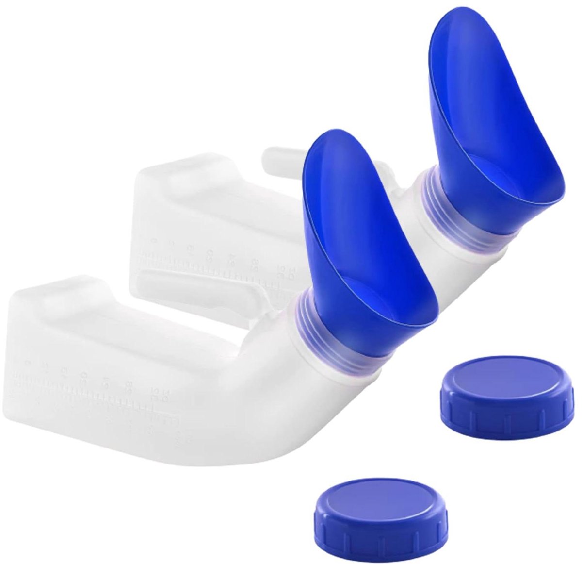 2 stuks draagbaar uniseks urinoir voor auto camping reizen outdoor - lekvrij en kunststof - noodurinoir - 1000 ml