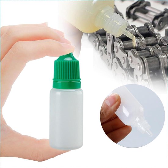 20 x 10 ml transparante plastic druppelflessen, navulbaar, voor ogen