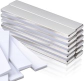 Pack van 12 sterke magneten 60 x 10 x 3 mm - Rechthoekige zelfklevende rare earth-magneten - Extra sterke neodymium magneten voor koelkast en magneetbord